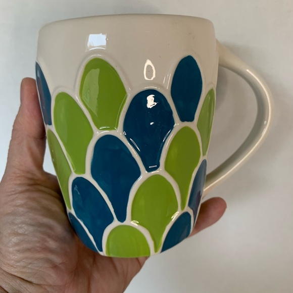 STARBUCKS | Embossed Siren Green and Blue Mug / Cup - Picture 3 of 8